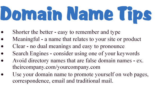 Domain Name Tips