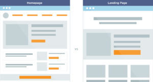 Homepage vs landing page