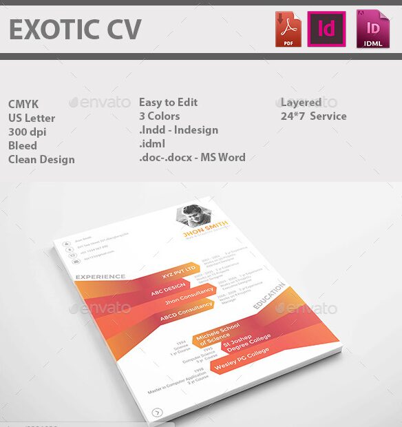 Exotic Infograpih Resume CV