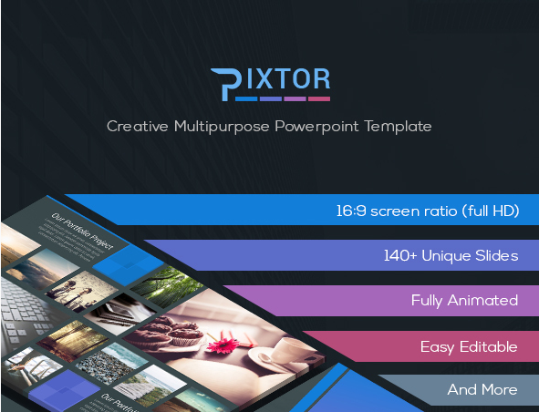 Pixtor Flat Powerpoint Presentation