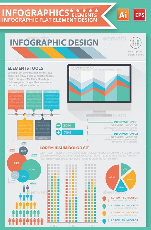 flat infographics