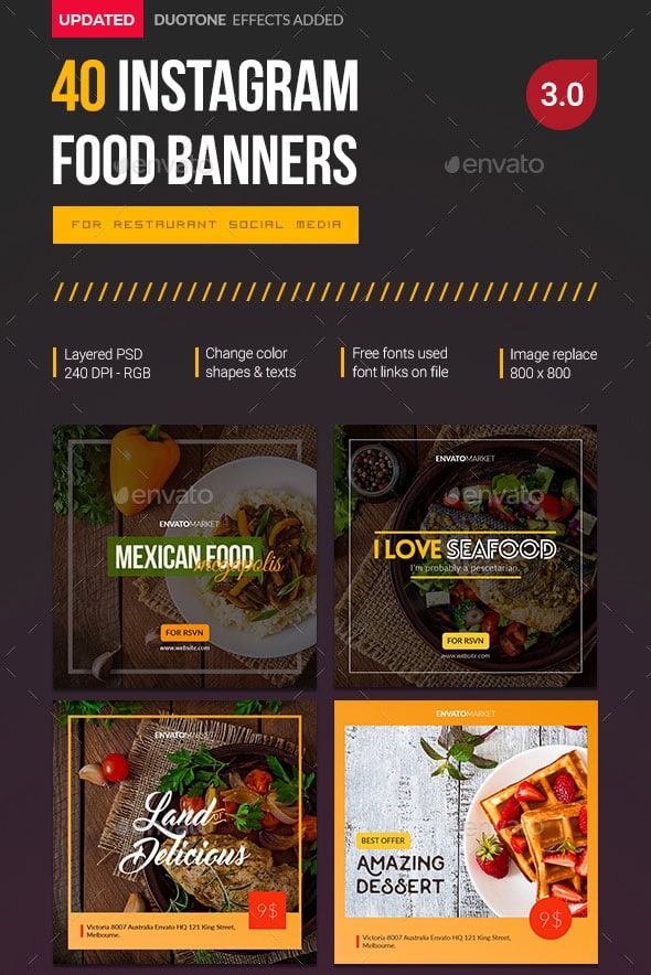 40 Instagram Food Banners