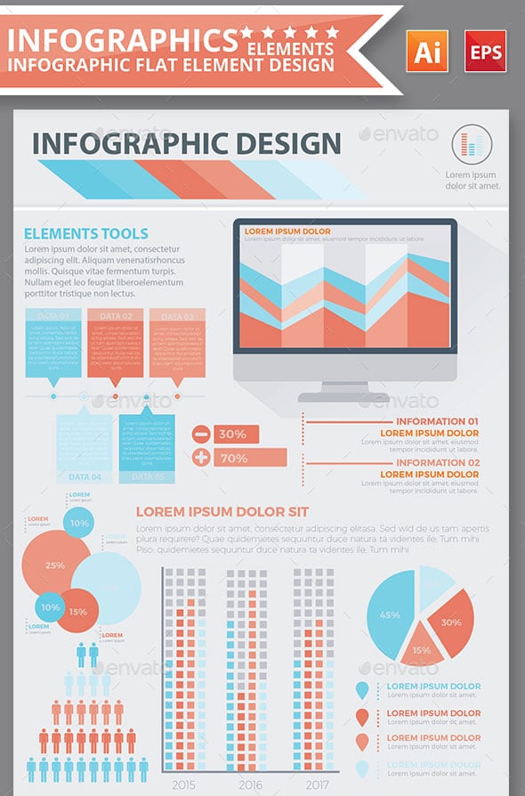 Infographic flat elements design