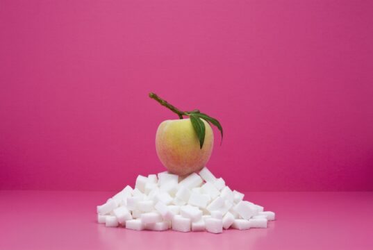 Amount of sugar in an apple