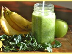 green apple and banana smoothie